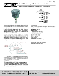Thumbnail of document Manual - TFLS2 - Compact Tuning Fork Level Switch
